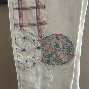 J. Her Floral and Plaid Patchwork Pants, Size Medium